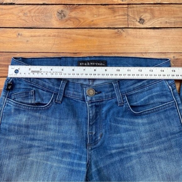 ROCK Republic Stella Low rise blue jeans studded pocket size 28 soft stretchy - Picture 11 of 12